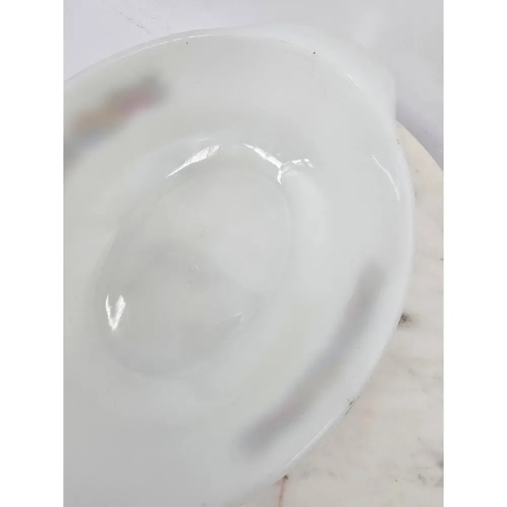Vintage‎ Anchor Hocking Fire-King Style Milk Glass Casserole Dish